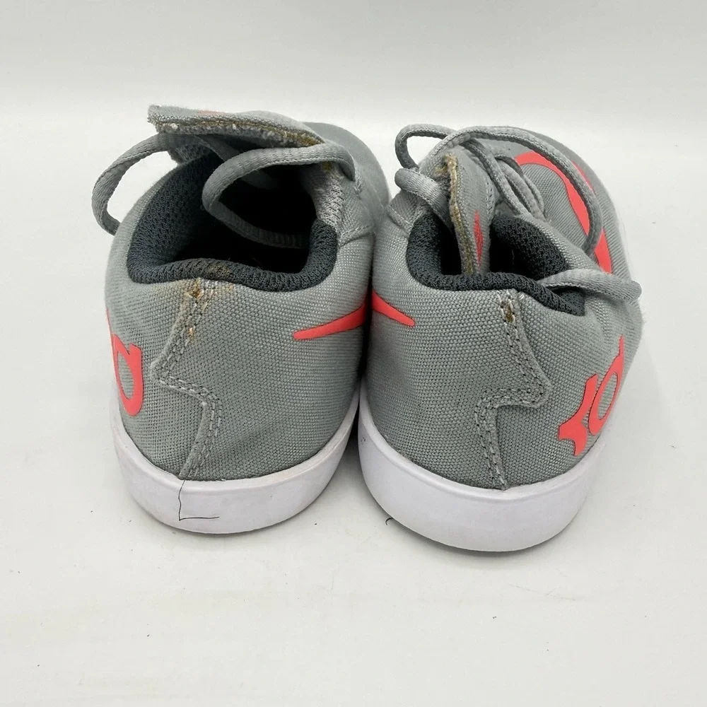 Nike KD Vulc Shoes Youth Sz 7C Gray Hyper Punch Sneakers Trainers